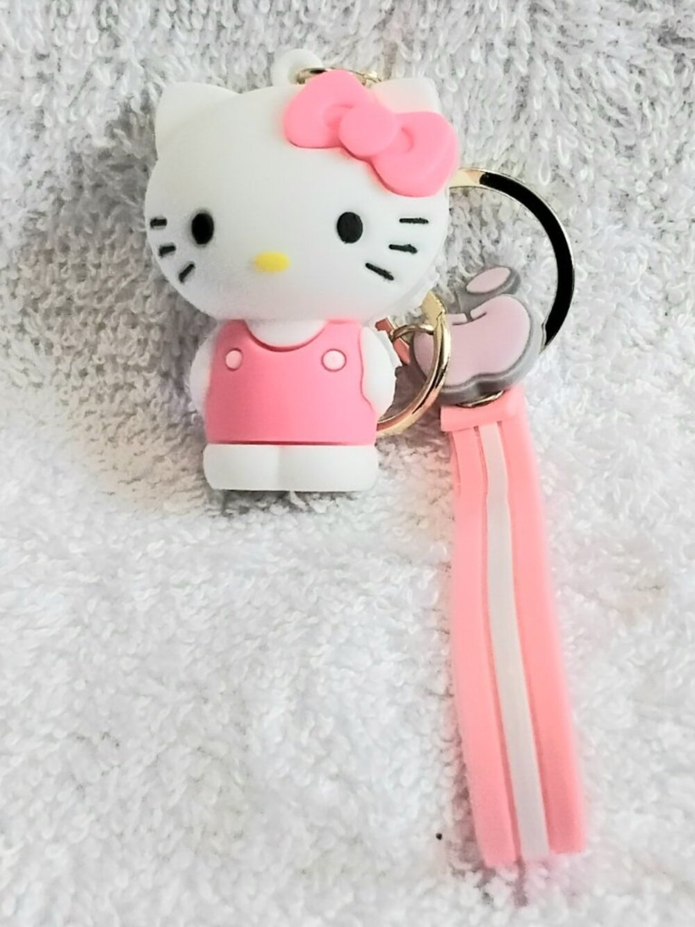 This 2/$20 3D Silicone Hello Kitty Keychain made of Very Durable Rubber will Sh
